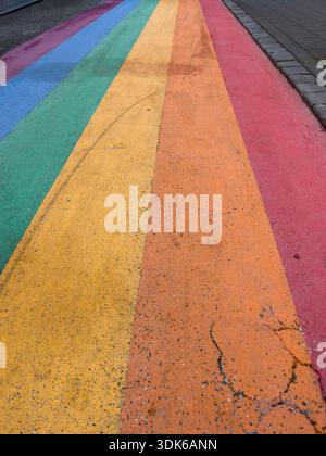 Rainbow Street à Reykjavik, Islande Banque D'Images