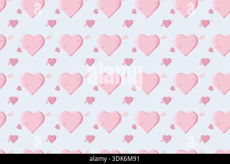 Motif coeurs de la Saint-Valentin flèches Illustration de Vecteur