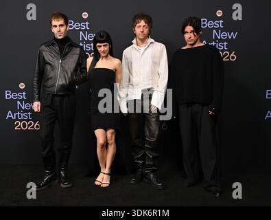 Los Angeles, États-Unis. 29 janvier 2026. Les Marias arrivent à Spotify's 2026 Best New Artist Party qui s'est tenue au Lot le 29 janvier 2026 à Los Angeles, CA. © Tammie Arroyo/AFF-USA.com crédit : AFF/Alamy Live News Banque D'Images