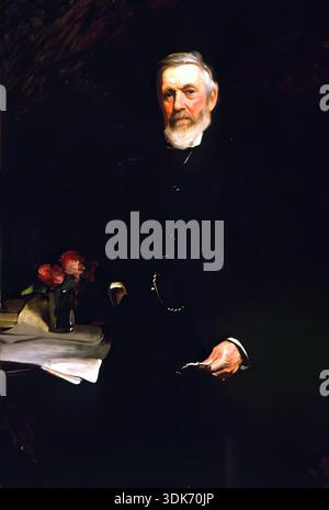 William Pyper, c1900. L'un des marchands les plus riches d'Aberdeen au tournant du siècle, ayant ouvert son premier magasin près de Marischal College en 1866. Aujourd'hui Pyper de Pitfodels est connu pour avoir géré le premier chalut à vapeur d'Aberdeen et pour avoir aidé à établir l'Association d'Aberdeen pour la prévention de la cruauté envers les animaux. Ce que l’on sait moins sur le marchand prospère, c’est qu’il était lui-même un artiste amateur et qu’il a même exposé avec l’Aberdeen Artists Society en 1902. Banque D'Images