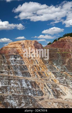 Homestake mine, une zone minière à ciel ouvert établie en 1876, Lead, Dakota du Sud Banque D'Images