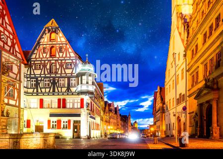 Vieille ville de Rothenburg ob der Tauber, Allemagne Banque D'Images