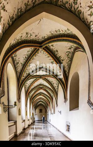 Cloître, abbaye cistercienne de Mogila, XIIIe siècle, Nova Huta, Cracovie, Pologne Banque D'Images