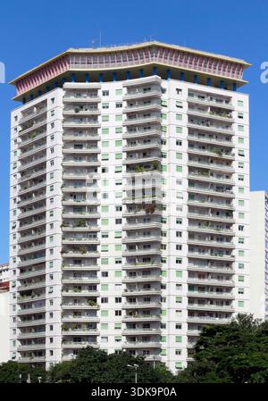 SAO PAULO, SP, BRÉSIL - MAI,16, 2015 - façade de l'immeuble d'appartements dans le centre-ville de Sao Paulo Banque D'Images