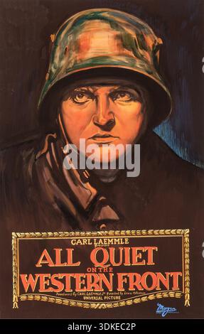 Affiche pour le film de 1930 All Quiet on the Western Front. Banque D'Images