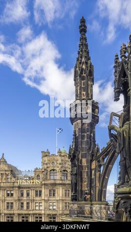 Édimbourg, Écosse - 31 août 2016 : le monument Walter Scott à Princes Street, Édimbourg, Écosse Banque D'Images