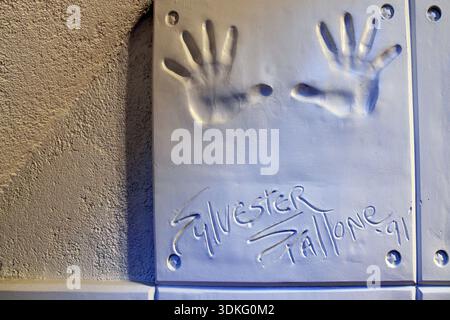 RENO, NEVADA - 19 SEPTEMBRE 2013 : empreintes de Sylvester Stallone à Reno le 19 septembre 2013. Nevada Banque D'Images