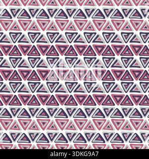 Motif sans couture avec impression d'art décorative triangle. Fond de mosaïque arc-en-ciel polygonal. Illustration vectorielle abstraite. Graphique triangulaire simple Illustration de Vecteur