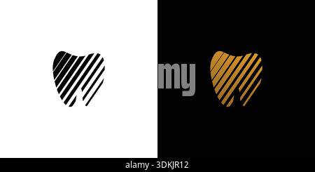 Design de logo dentaire élégant et luxueux Illustration de Vecteur