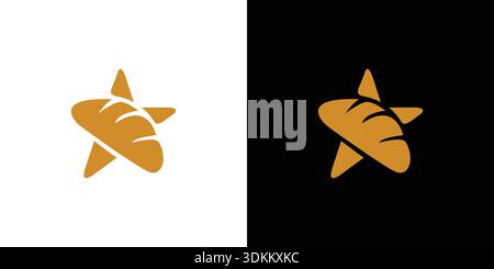 La conception du logo Bakery STAR est unique et amusante Illustration de Vecteur