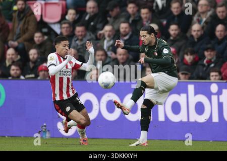 Eindhoven, pays-Bas. 1er février 2026. EINDHOVEN, 01-02-2025, stade Philips, saison 2025/2026, football néerlandais Eredivisie, match entre PSV et Feyenoord, photos, crédit : Pro Shots/Alamy Live News Banque D'Images