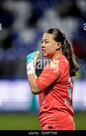 Mariella El Sherif (Torhüterin, Torwart [gardien de but], Werder, 39), Einzelbild, Einzelfoto, Aktion, action, 01.02.2026, Sinsheim (Hoffenheim) (Deutschland), Fussball, Google Pixel Frauen-Bundesliga [Bundesliga], TSG 1899 Hoffenheim - SV Werder Bremen, DFB/DFL LA RÉGLEMENTATION INTERDIT TOUTE UTILISATION DE PHOTOGRAPHIES COMME SÉQUENCES D'IMAGES ET/OU QUASI-VIDÉO. Banque D'Images