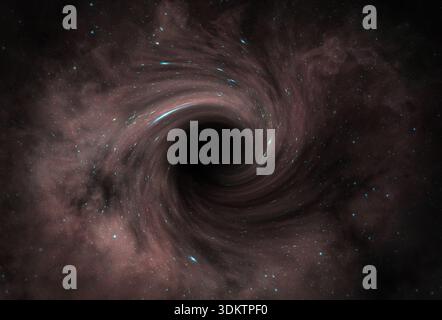 Trou noir dans l'espace profond, paysage cosmique. Galaxie brune et nébuleuse dans l'espace extra-atmosphérique profond et trou de ver. Cette image éléments fournis par la NASA. Banque D'Images