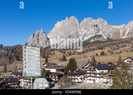 Cortina d'Ampezzo, Vénétie, Italie Banque D'Images
