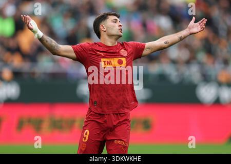 Sevilla, Espagne. 1er février 2026. Hugo Duro de Valence lors du match la Liga EA Sports entre le Real Betis et le Valencia CF a joué au stade la Cartuja le 1er février 2026 à Séville, en Espagne. (Photo de Antonio Pozo/PRESSIN) crédit : Presinphoto SPORT AGENCY/Alamy Live News Banque D'Images