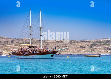Blue Lagoon, Comino Comino Island, Malte, Europe Banque D'Images