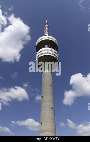 Tour de communications, Bulgarie, Pamporovo, Mont Snejanka Banque D'Images