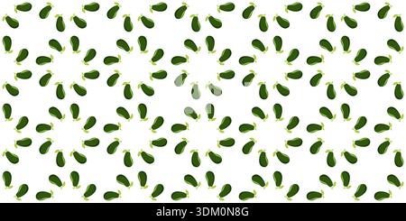 Seamless avocat Repeat Pattern fruits subtropicaux avec Green Leaves Cute Fabric et Wallpaper Design Vector Illustration de Vecteur