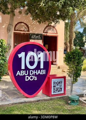 101 panneau Abu Dhabi dos Banque D'Images