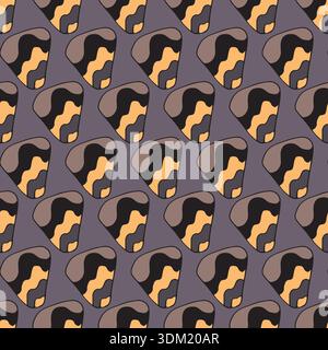 Motif sans couture natif avec des éléments colorés ethniques dessinés. Symboles aborigènes géométriques sur fond de salutation. Carte design pour mexicain, américain Illustration de Vecteur