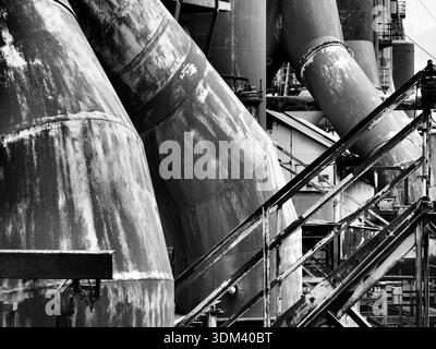 L'usine sidérurgique de Völklinger est une ancienne usine sidérurgique de la ville sarroise de Völklingen, fondée en 1873. Il a été fermé en 1986. Banque D'Images