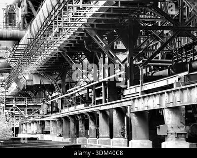 L'usine sidérurgique de Völklinger est une ancienne usine sidérurgique de la ville sarroise de Völklingen, fondée en 1873. Il a été fermé en 1986. Banque D'Images