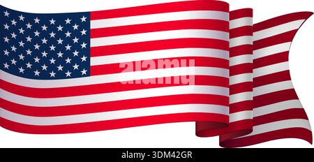 Ruban, drapeau des États-Unis d'Amérique Illustration de Vecteur