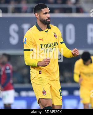 Bologna, Italy. 3rd Feb, 2026. AC Milan's Ruben Loftus-Cheek celebrates his score during a Serie A football match between Bologna and AC Milan in Bologna, Italy, Feb. 3, 2026. Credit: Alberto Lingria/Xinhua/Alamy Live News Banque D'Images