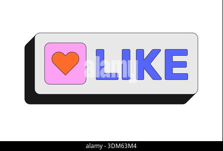 Comme le bouton Web rectangulaire de l'interface utilisateur Illustration de Vecteur