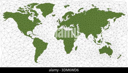 Illustration de fond des triangles de carte du monde Illustration de Vecteur