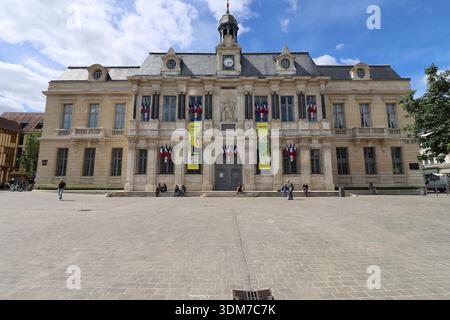 Hôtel de ville, vue de l'extérieur, ville de Troyes, département de l'aube, France Banque D'Images