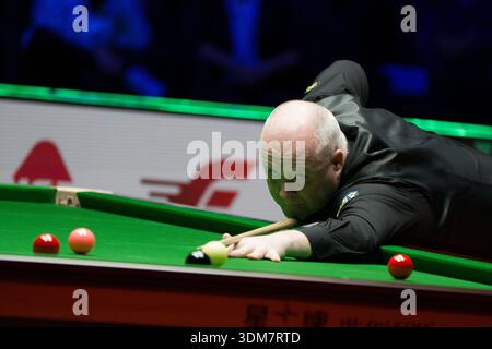 Joueur de snooker écossais John Higgins lors d'un match au World Snooker Grand Prix 2026 le 4 février 2026 à Hong Kong. (Photo de Vernon Yuen/Nexpher images) Banque D'Images