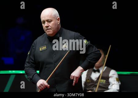 Joueur de snooker écossais John Higgins lors d'un match au World Snooker Grand Prix 2026 le 4 février 2026 à Hong Kong. (Photo de Vernon Yuen/Nexpher images) Banque D'Images