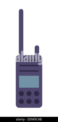 Illustration vectorielle walkie-talkie plate Illustration de Vecteur