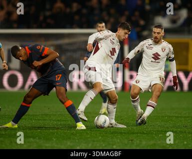Monza, Italie. 04th Feb, 2026. Matteo Prati du Torino FC lors du quart de finale de la Coppa Italia, match de football entre le FC Inter et le Torino FC le 4 février 2026 au stade U-Power, Monza Italie. Crédit : Nderim Kaceli/Alamy Live News Banque D'Images