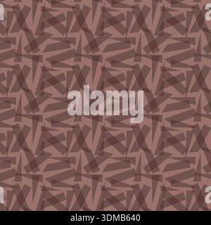 Un motif géométrique abstrait marron sans couture avec un mélange moderne et complexe de formes triangulaires et trapézoïdales. Ce motif audacieux est un b polyvalent Illustration de Vecteur