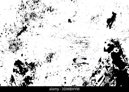 La texture abstraite de la peinture acrylique noire Banque D'Images