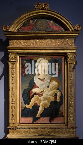 'Madonna dello Zodiaco' de Cosme Tura, situé dans la Gallerie dell'Accademia, Venise, Italie. Banque D'Images