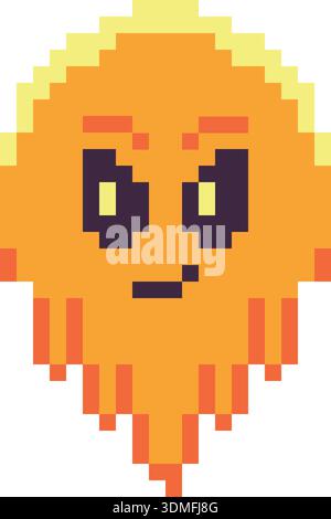 Monstre de jeu d'arcade dans le style pixel. caractère 8 bits Illustration de Vecteur