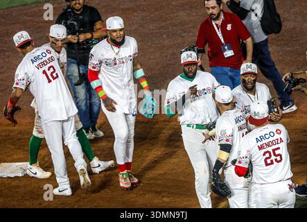 ZAPOPAN, MEXIQUE - 5 FÉVRIER : les joueurs de l'équipe Mexico Verde célèbrent leur victoire et leur avancement en demi-finale, lors d'un match de la Caribbean Series 2026 entre la République dominicaine et le Mexique (Vert) à l'Estadio Charros le 5 février 2026 à Zapopan, Mexique. ((photo de Luis Gutierrez/Norte photo) Banque D'Images