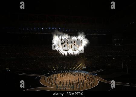 Milan, Italie. 06th Feb, 2026. Ambiance lors de la cérémonie d'ouverture des Jeux Olympiques d'hiver Milano Cortina 2026 au stade San Siro le 6 février 2026 à Milan, Italie. Photo par JMP/ABACAPRESS.COM crédit : Abaca Press/Alamy Live News Banque D'Images