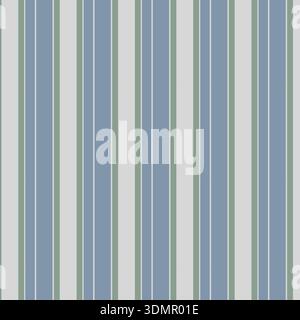 Motif de rayures verticales sans couture en bleu, vert et blanc doux. Illustration vectorielle géométrique minimaliste pour des vêtements textiles élégants, une pépinière moderne Illustration de Vecteur