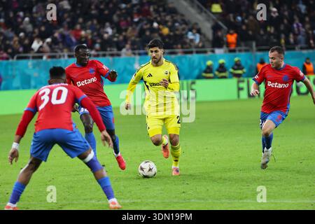Bucarest, Roumanie, 29 janvier 2026, match de football de l'UEFA Europa League entre FCSB et Fenerbahce, crédits Angelescu Dimitrie. Banque D'Images