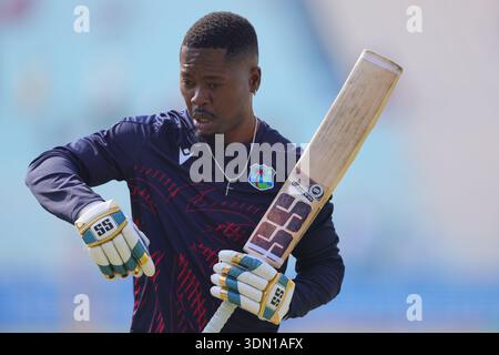 Kolkata, Inde. 07 février 2026. Sherfane Rutherford des Antilles lors du match 2 de la Coupe du monde de cricket T20 masculin ICC 2026 entre les Antilles et l'Écosse au stade Eden Gardens à Kolkata, Bengale occidental, Inde, 7 février 2026 photo par Shubhajit Roy Karmakar / Alamy crédit : Shubhajit Roy Karmakar / Alamy Live News Banque D'Images