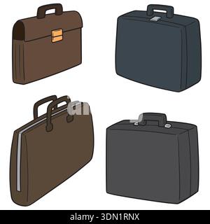 Vector set de porte-documents Illustration de Vecteur