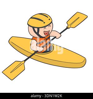 Vector set de kayak Illustration de Vecteur