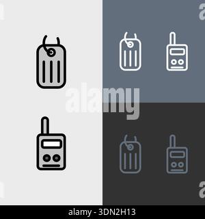 Symbole militaire ou jeu de cliparts - symboles remplis et délimités. Illustration de Vecteur