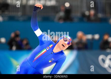 Milan, Italie. 08th Feb, 2026. MILAN, ITALIE - 8 FÉVRIER : Riccardo Lorello d'Italie pendant le 5000m hommes le jour 3 des Jeux Olympiques d'hiver Milano Cortina 2026 à la Milano Speed Skating Arena le 8 février 2026 à Milan, Italie (photo par Andre Weening/Orange Pictures) crédit : Orange pics BV/Alamy Live News Banque D'Images