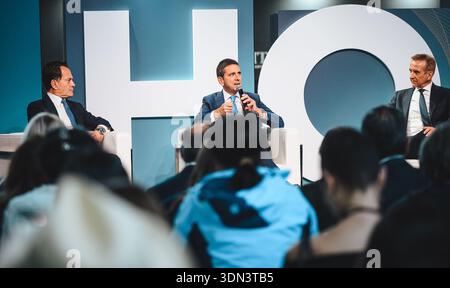 Giovanni Bozzetti, Président de la Fondazione Fiera Milano, à Host Milano 2025. Diriger le salon mondial de l'hôtellerie à Fiera Milano Rho, Italie. Banque D'Images