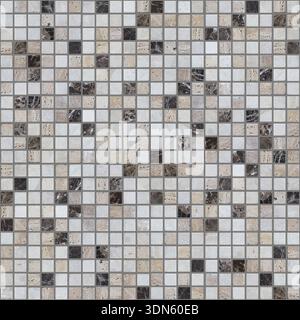 Un fragment des murs de la maison sont recouverts de carreaux de céramique qui imitent la pierre naturelle Banque D'Images
